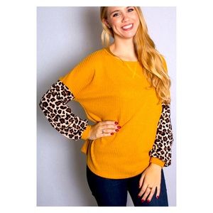 Long Sleeve Animal Print Top